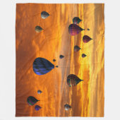 BALLONS bij ZONSONDERGANG Fleece Deken (Voorkant)