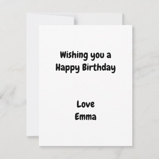 Ballons Birthday Kaart (Achterkant)