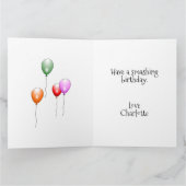 Ballons Birthday Kaart (Binnen)