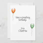 Ballons Birthday Kaart (Achterkant)