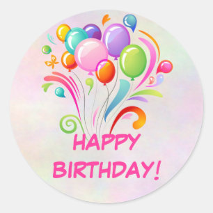 Ballons Birthday Stickers