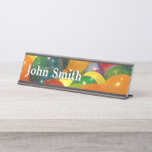 Ballons Colorful Party-ontwerp Bureau Naambordje (Voorkant)