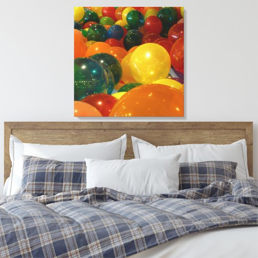 Ballons Colorful Party-ontwerp Canvas Afdruk (Insitu (Slaapkamer))