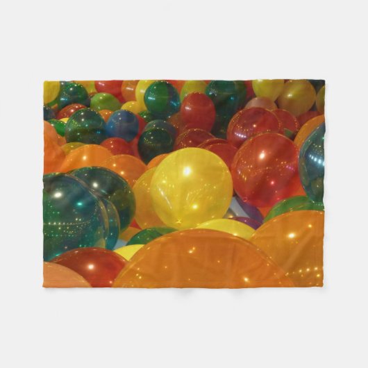 Ballons Colorful Party-ontwerp Fleece Deken (Voorkant (Horizontaal))