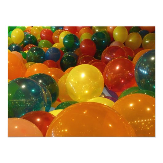 Ballons Colorful Party-ontwerp Foto Afdruk (Voorkant)
