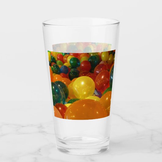 Ballons Colorful Party-ontwerp Glas (Voorkant)