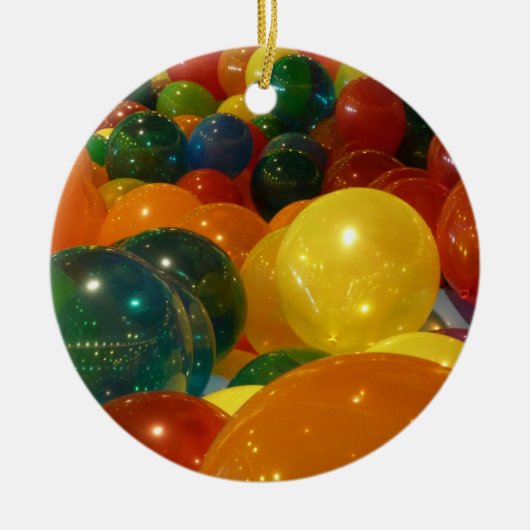 Ballons Colorful Party-ontwerp Keramisch Ornament (Voorkant)