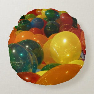 Ballons Colorful Party-ontwerp Rond Kussen