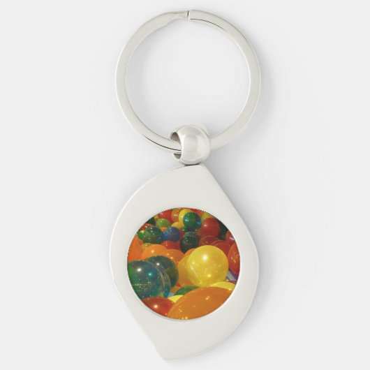 Ballons Colorful Party-ontwerp Sleutelhanger (Voorkant)
