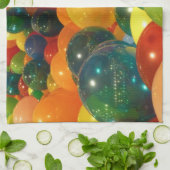 Ballons Colorful Party-ontwerp Theedoek (Gevouwen)