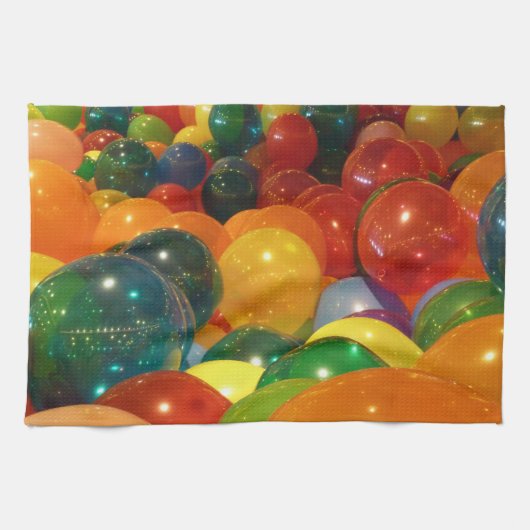 Ballons Colorful Party-ontwerp Theedoek (Horizontaal)
