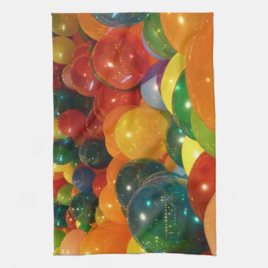 Ballons Colorful Party-ontwerp Theedoek (Verticaal)