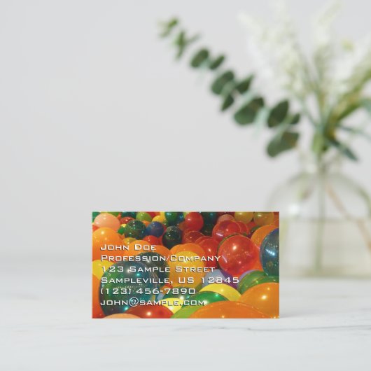 Ballons Colorful Party-ontwerp Visitekaartje (Staand voorkant)