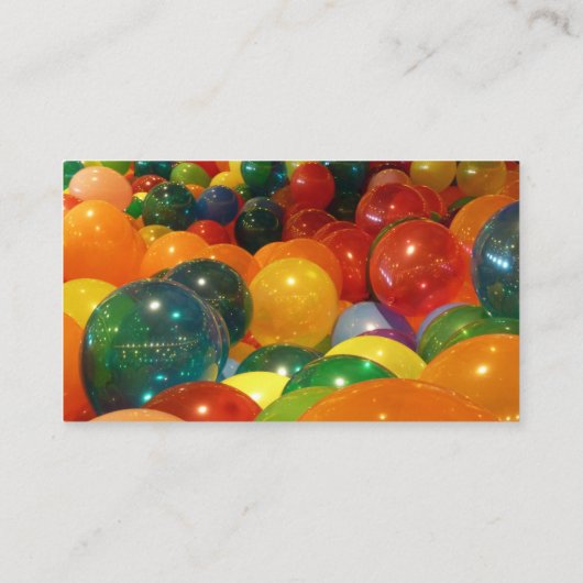Ballons Colorful Party-ontwerp Visitekaartje (Achterkant)