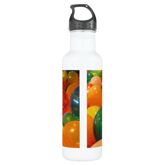 Ballons Colorful Party-ontwerp Waterfles (Achterkant)
