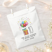 Ballons en Cadeaus met leeftijd en tekst Bedankzakje (Geknipt)