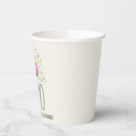 Ballons en Cadeaus met leeftijd en tekst Papieren Bekers (Links)