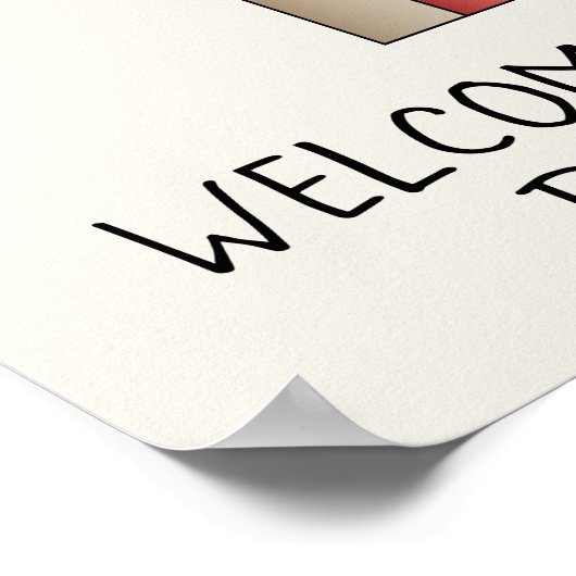 Ballons en Cadeaus met leeftijd en tekst Poster (Hoek)