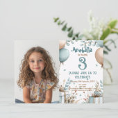 Ballons en Geschenkdozen Thema Verjaardagsfeest Kaart (Staand voorkant)