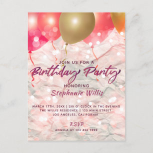 Ballons en sproeten op papierfeest briefkaart