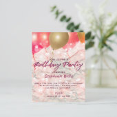 Ballons en sproeten op papierfeest briefkaart (Staand voorkant)