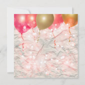 Ballons en sproeten op papierfeest kaart (Achterkant)