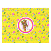 Ballons en Streamers op kleurrijke, zoete zestien Tafelkleed (Voorkant (Horizontaal))