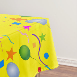 Ballons en Streamers op kleurrijke, zoete zestien Tafelkleed