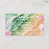 Ballons Event Planner Decor Beach Visitekaartje (Achterkant)