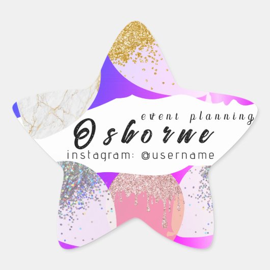 Ballons Event Planning Star-Sticker Ster Sticker (Voorkant)