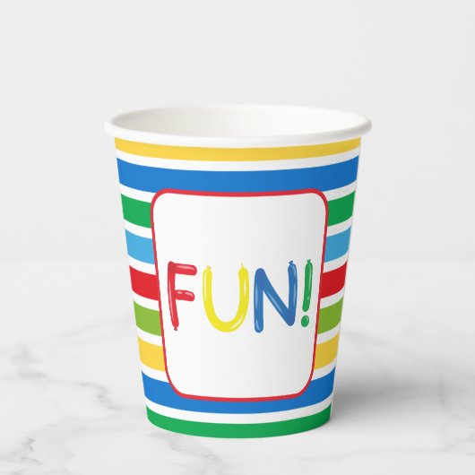 Ballons feesttijd Papieren beker (Achterkant)