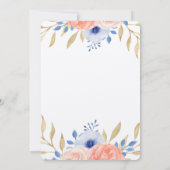 Ballons Floral Baby shower Kaart (Achterkant)