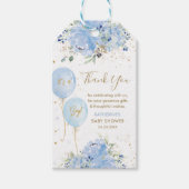 Ballons Floral Boy Baby shower Dank u wel Cadeaulabel (Voorkant)