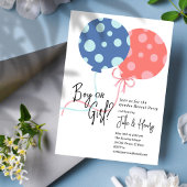 Ballons Gender Reveal Party Kaart