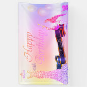 Ballons, glas, hiel, Glitter Dress Ombre Spandoek (Verticaal)