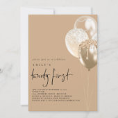 Ballons Gold Ivory QR Code 21e verjaardag Kaart (Voorkant)