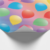 Ballons in regenboogkleuren die papier overvullen (Hoek)