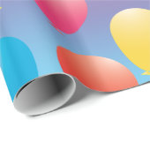 Ballons in regenboogkleuren die papier overvullen (Rol Hoek)