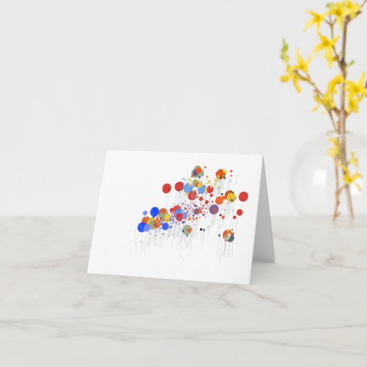 Ballons Kaart (Gele Bloem)