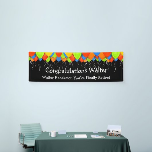 Ballons Kantoor Pensioen Viering Banner (Beurs)