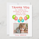 Ballons Kinderen Birthday Foto: Bedankkaart (Voorkant)