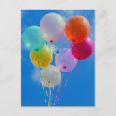Ballons met blauwe lucht briefkaart (Voorkant)