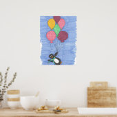 Ballons met Poster van Penguin Art afdrukken (Keuken)
