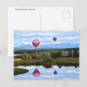 Ballons over Pagosa Springs Golfcursus, Colorado Briefkaart (Voorkant / Achterkant)