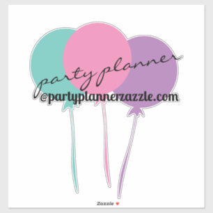 Ballons Partij Planner om het even welke Sticker v