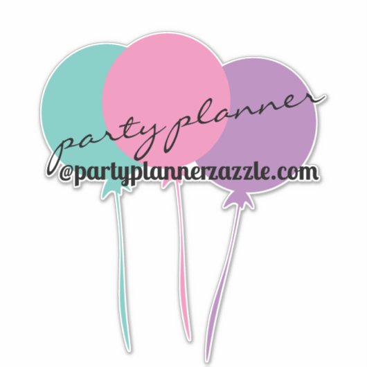 Ballons Partij Planner om het even welke Sticker v (Voorkant)