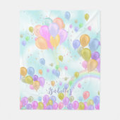 Ballons Pastel Handdoek Fleece Deken (Voorkant)