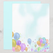 Ballons pastel papier blad (Voorkant / Achterkant)