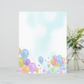 Ballons pastel papier blad (Staand voorkant)