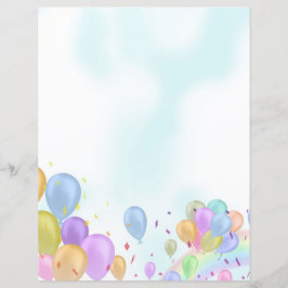 Ballons pastel papier blad
